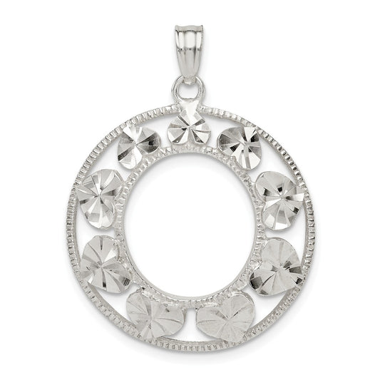 Million Charms 925 Sterling Silver Diamond-Cut Heart Pendant