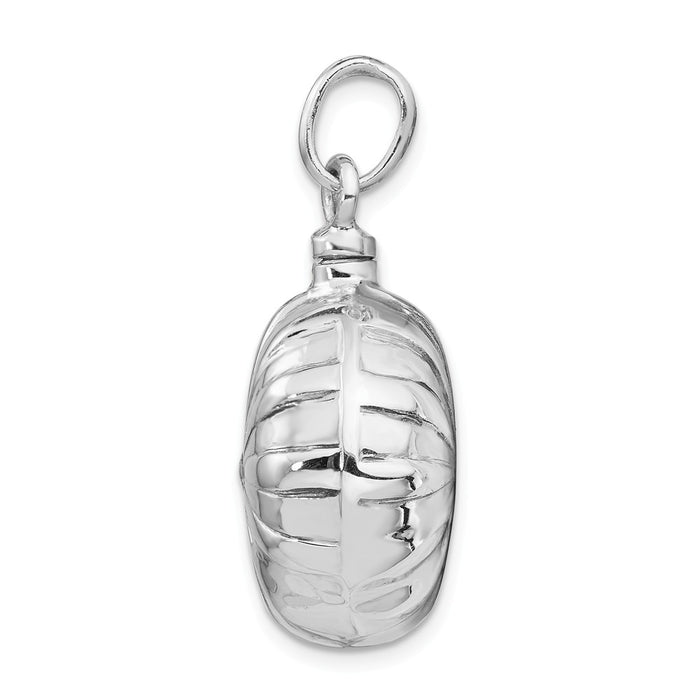 Million Charms 925 Sterling Silver Rhodium-Plated Puffed Ash Holder Pendant