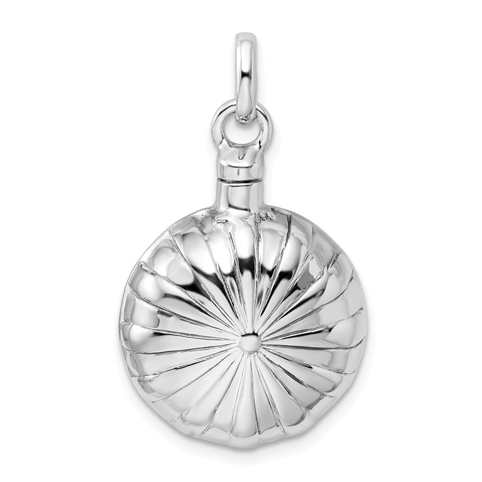 Million Charms 925 Sterling Silver Rhodium-Plated Puffed Ash Holder Pendant