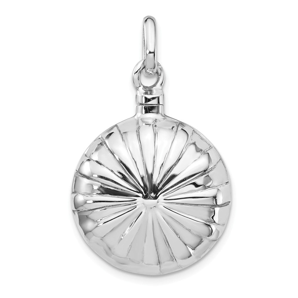 Million Charms 925 Sterling Silver Rhodium-Plated Puffed Ash Holder Pendant