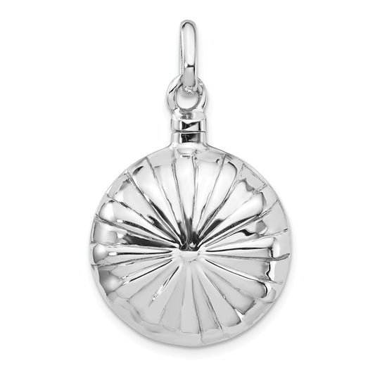 Million Charms 925 Sterling Silver Rhodium-Plated Puffed Ash Holder Pendant