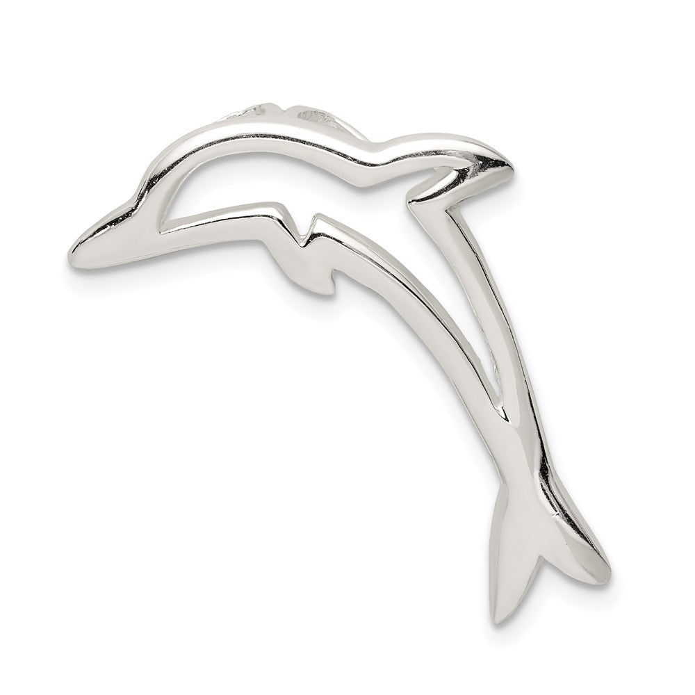 Million Charms 925 Sterling Silver Dolphin Chain Slide