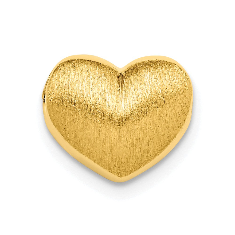Million Charms 925 Sterling Silver Gold-Plated Scratch Finish Heart Chain Slide