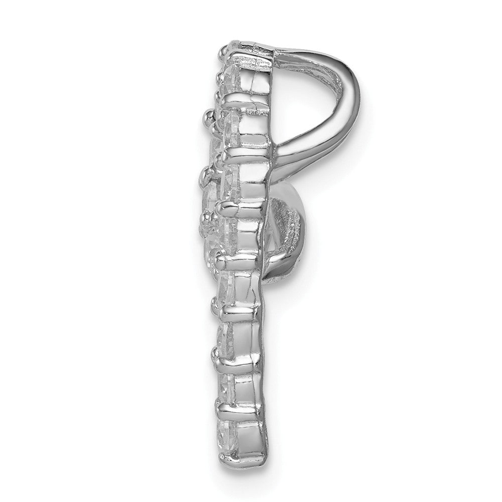 Million Charms 925 Sterling Silver (Cubic Zirconia) CZ Heart Pendant