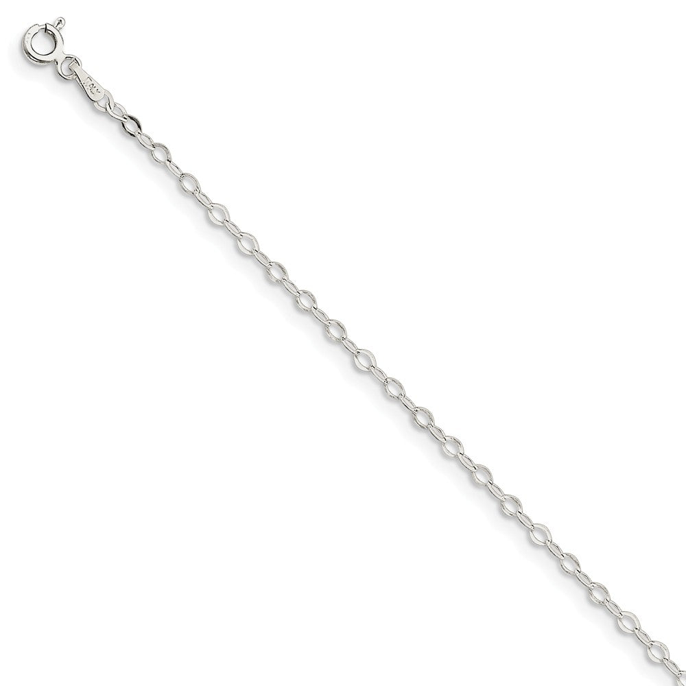 Million Charms 925 Sterling Silver 2.25mm Fancy Pendant Chain, Chain Length: 7 inches