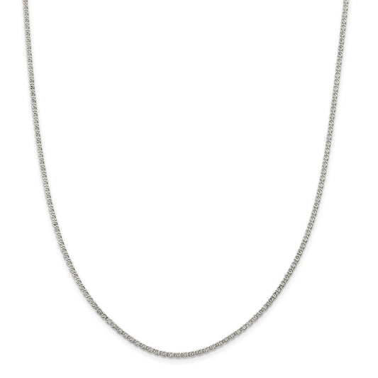Million Charms 925 Sterling Silver 2mm Fancy Anchor Pendant Chain, Chain Length: 18 inches