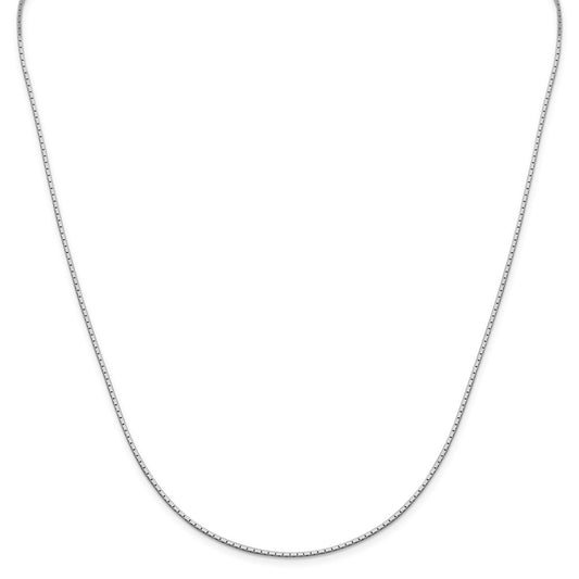 Million Charms 925 Sterling Silver 1.25mm Mirror Box Chain, Chain Length: 16 inches