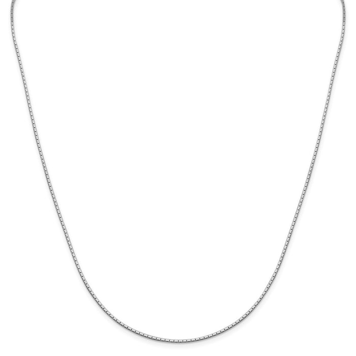 Million Charms 925 Sterling Silver 1.25mm Mirror Box Chain, Chain Length: 16 inches