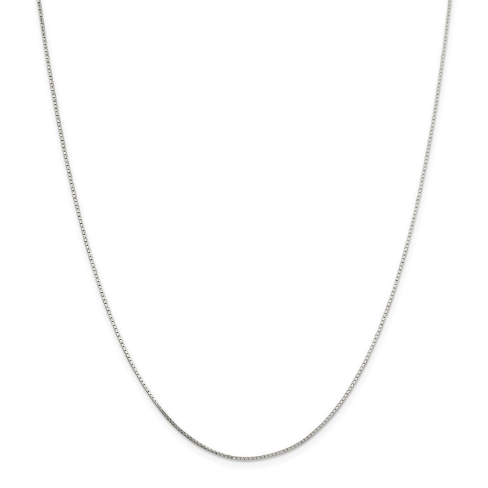 Million Charms 925 Sterling Silver .7mm 4 Sided Diamond-cut Mirror Box Chain, Chain Length: 16 inches