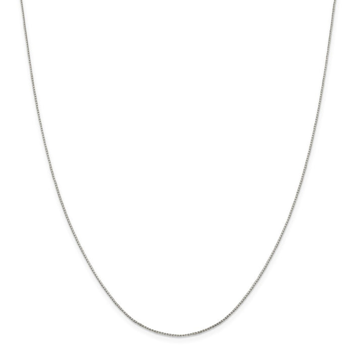 Million Charms 925 Sterling Silver .6mm 8 Sided Diamond-cut Mirror Box Chain, Chain Length: 16 inches