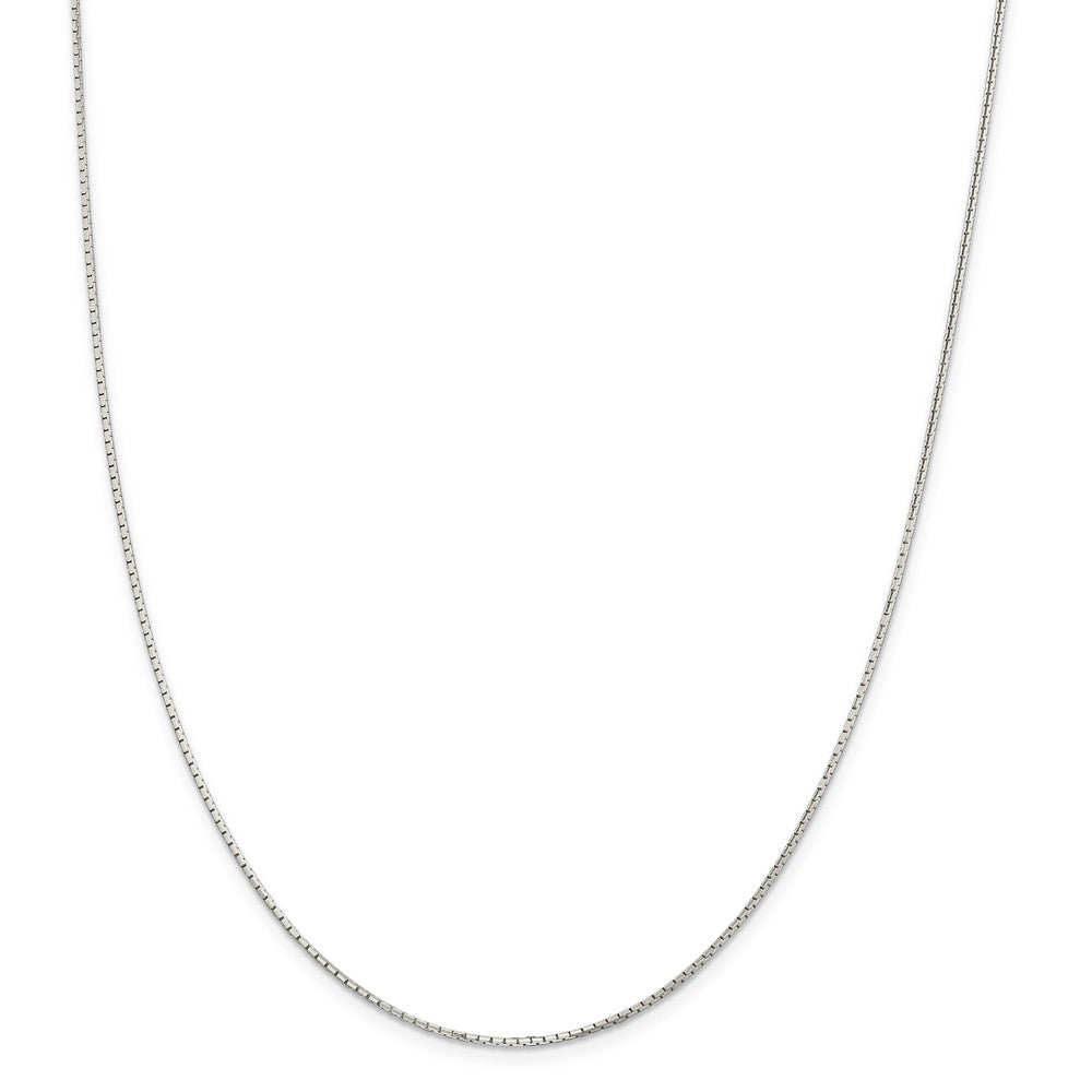 Million Charms 925 Sterling Silver 1.2mm 8 Sided Diamond-cut Mirror Box Chain, Chain Length: 16 inches