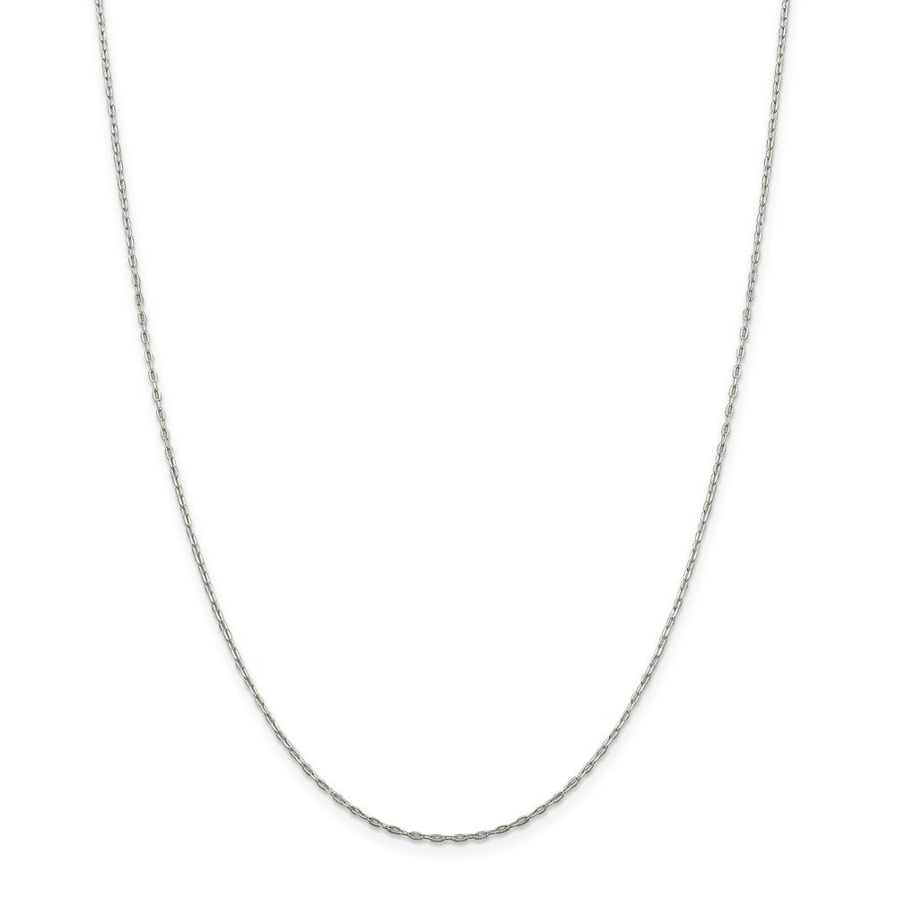 Million Charms 925 Sterling Silver 1.4mm Beveled Oval Cable Chain, Chain Length: 16 inches
