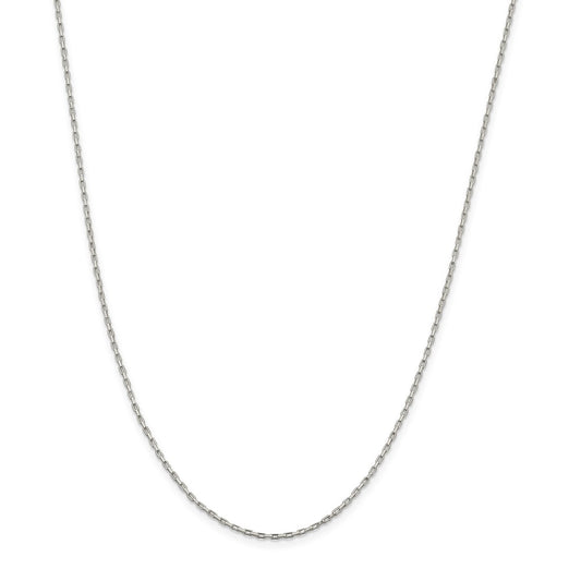 Million Charms 925 Sterling Silver 1.3mm Elongated Box Chain, Chain Length: 16 inches