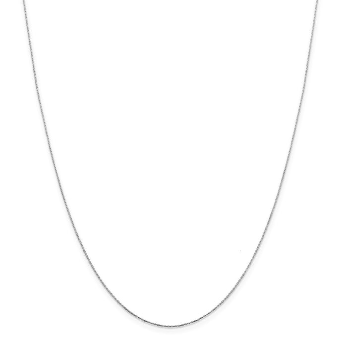 Million Charms 925 Sterling Silver .6mm Oval Box Chain, Chain Length: 16 inches