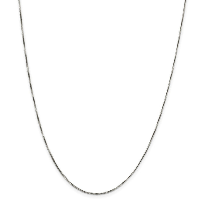 Million Charms 925 Sterling Silver 1.00mm Open Curb Chain, Chain Length: 16 inches