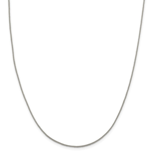 Million Charms 925 Sterling Silver 1.15mm Open Curb Chain, Chain Length: 16 inches