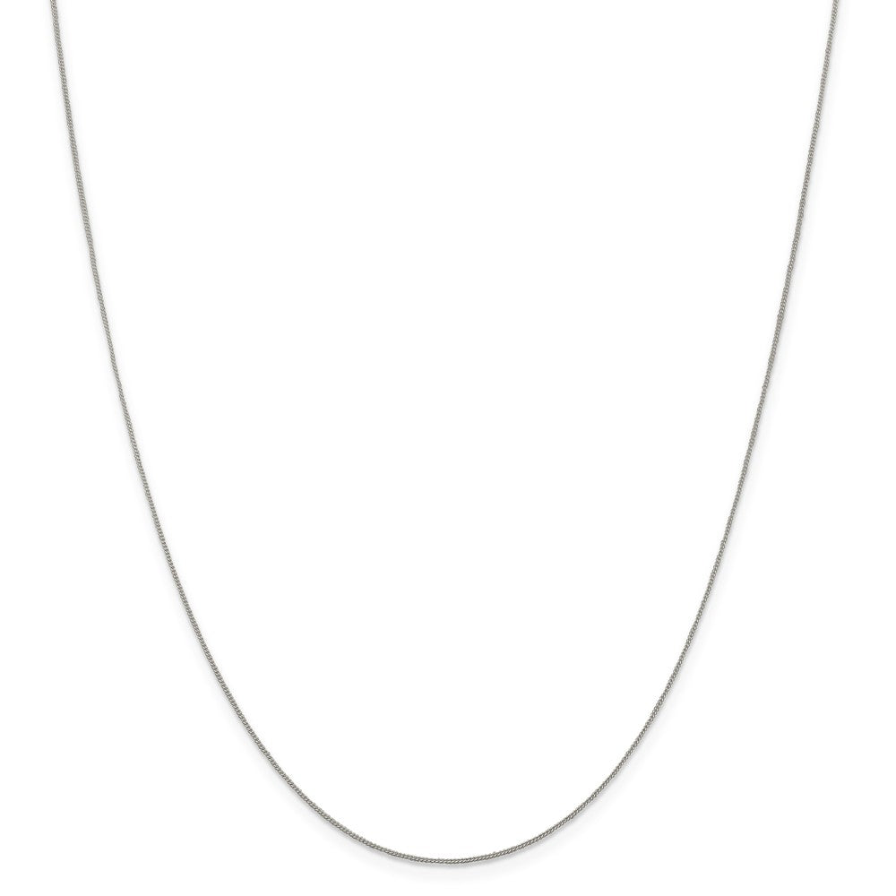 Million Charms 925 Sterling Silver 0.5mm Fine Curb Chain, Chain Length: 24 inches