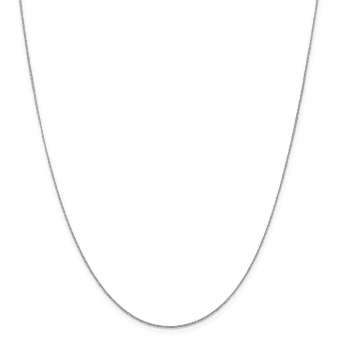 Million Charms 925 Sterling Silver 0.5mm Fine Curb Chain, Chain Length: 24 inches