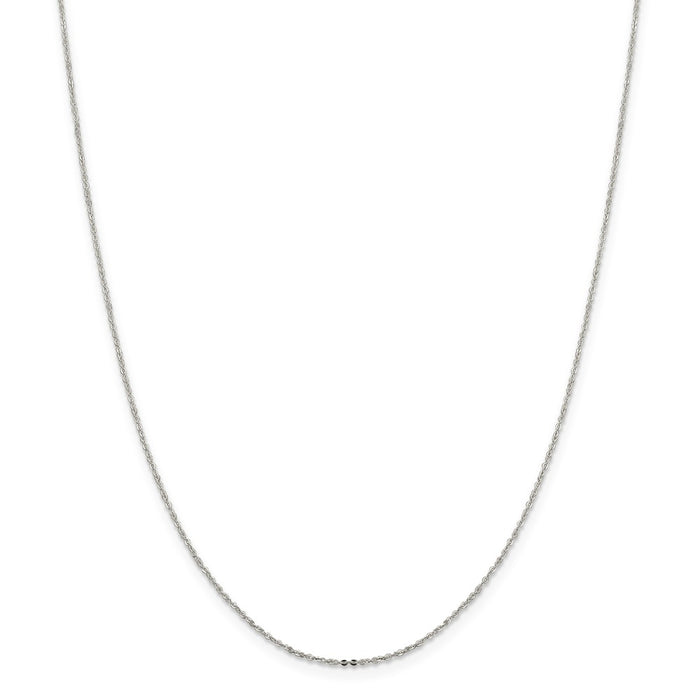 Million Charms 925 Sterling Silver 1.15mm Flat Cable Chain, Chain Length: 20 inches