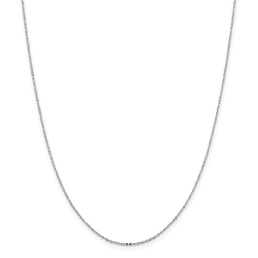 Million Charms 925 Sterling Silver 1.15mm Flat Cable Chain, Chain Length: 18 inches