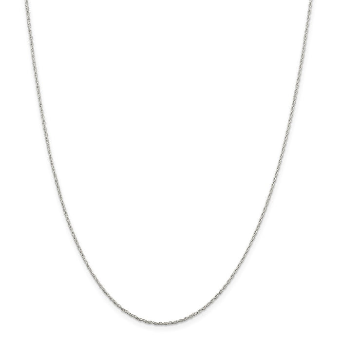 Million Charms 925 Sterling Silver 1.25mm Loose Rope Chain, Chain Length: 24 inches