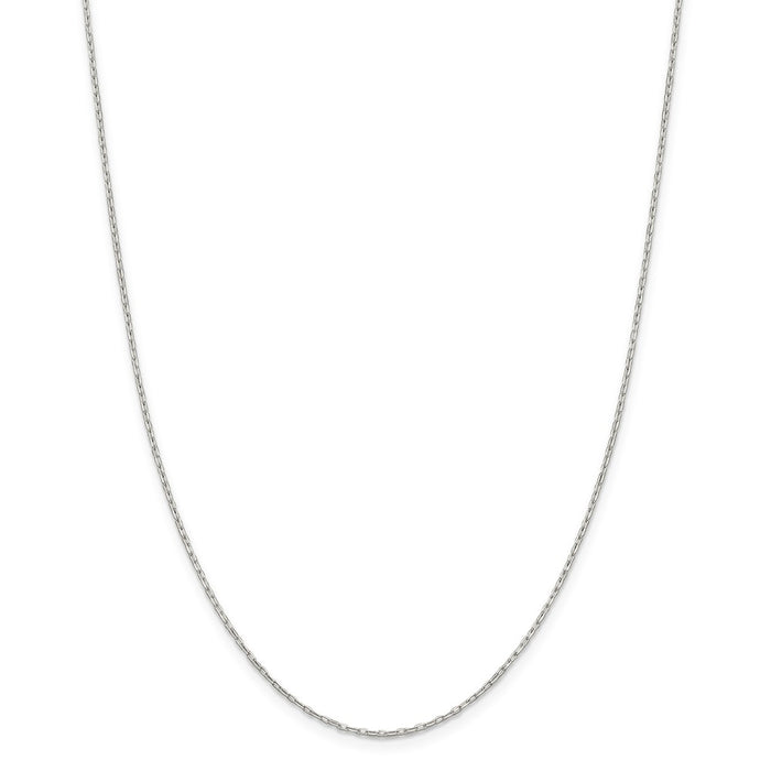 Million Charms 925 Sterling Silver 1mm Cable Chain, Chain Length: 24 inches