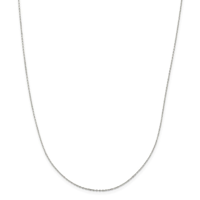 Million Charms 925 Sterling Silver 1.2mm Cable Link Chain, Chain Length: 16 inches