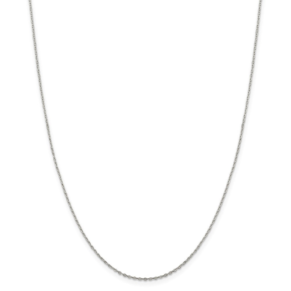 Million Charms 925 Sterling Silver .5mm Flat Cable Chain, Chain Length: 16 inches