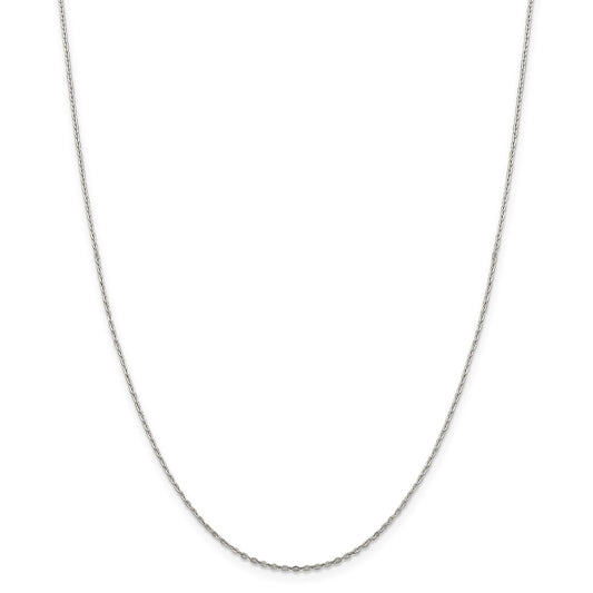Million Charms 925 Sterling Silver .5mm Flat Cable Chain, Chain Length: 18 inches