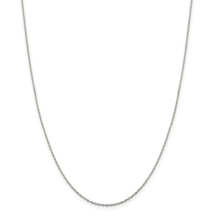 Million Charms 925 Sterling Silver .5mm Flat Cable Chain, Chain Length: 18 inches