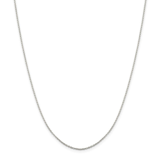 Million Charms 925 Sterling Silver 1.00mm Flat Cable Chain, Chain Length: 16 inches