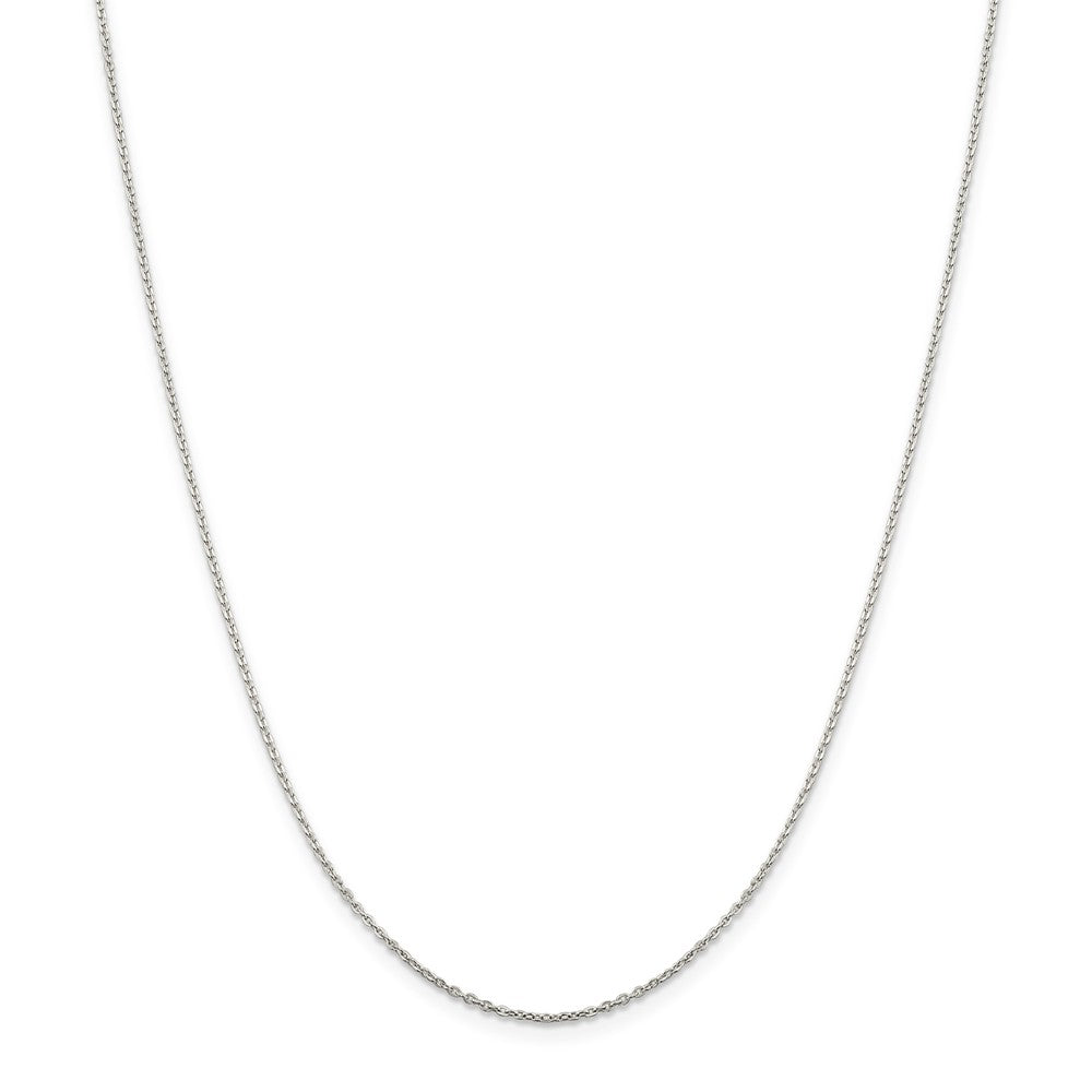 Million Charms 925 Sterling Silver 1.00mm Flat Cable Chain, Chain Length: 20 inches