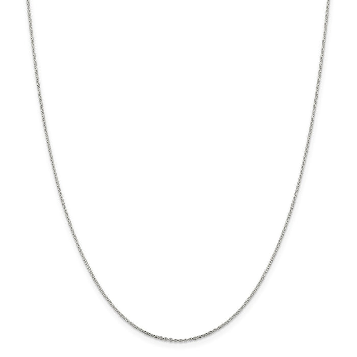 Million Charms 925 Sterling Silver .95mm Diamond-cut Cable Chain, Chain Length: 24 inches