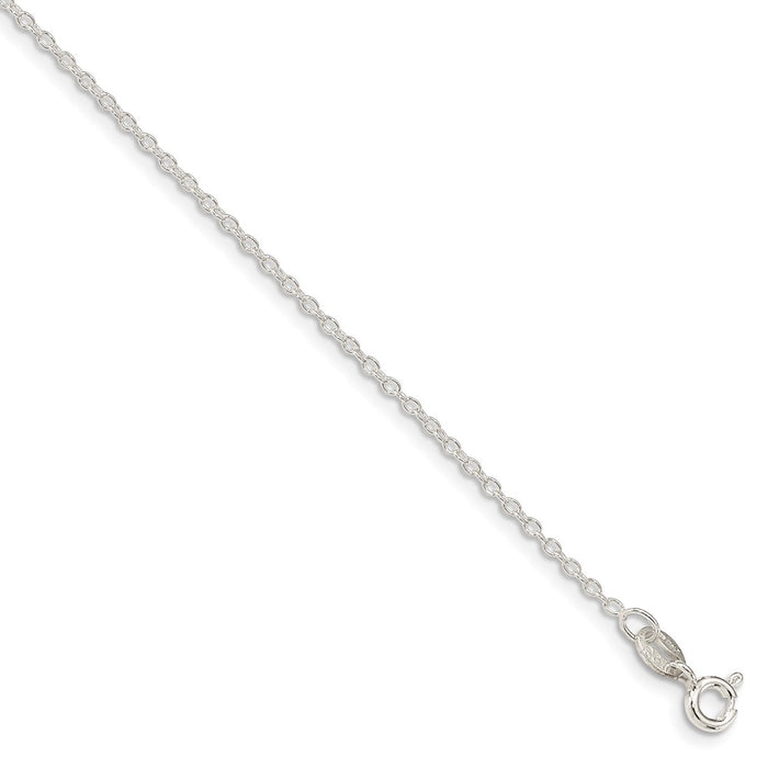Million Charms 925 Sterling Silver 1.45mm Cable Chain, Chain Length: 16 inches