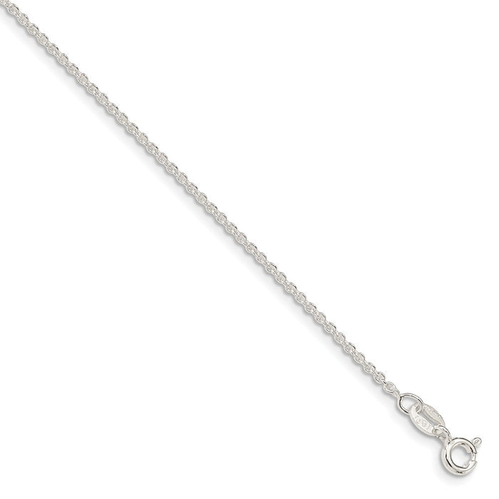 Million Charms 925 Sterling Silver 1.6mm Cable Chain, Chain Length: 24 inches