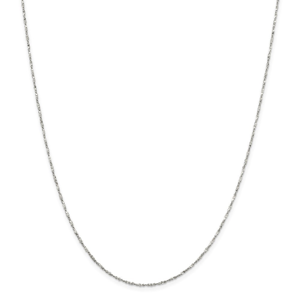 Million Charms 925 Sterling Silver 1.4mm Twisted Serpentine Chain, Chain Length: 16 inches