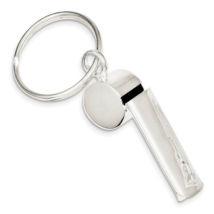 Occasion Gallery 925 Sterling Silver Whistle Key Ring