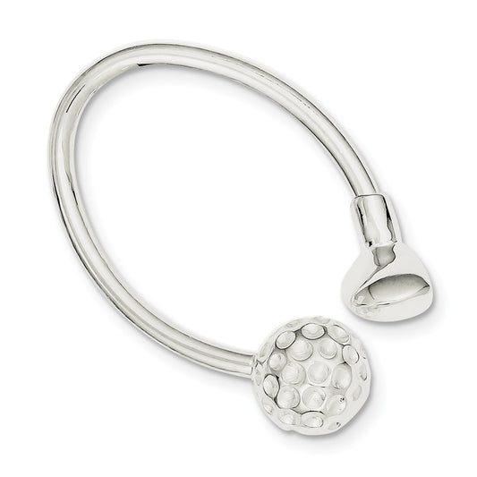 Occasion Gallery 925 Sterling Silver Golf Ball Key Ring