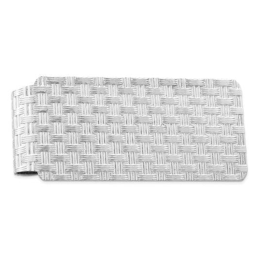 Occasion Gallery, Men's Accessories, 925 Sterling Silver Rhodium-plated Pattern Money Clip