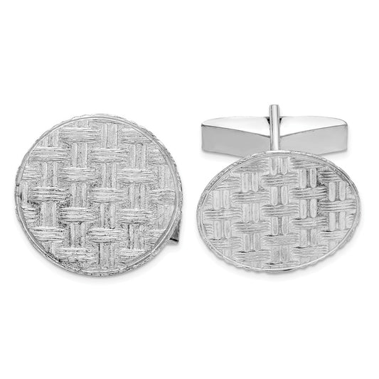 Occasion Gallery, Men's Accessories, 925 Sterling Silver Rhodium-plated Cuff Links