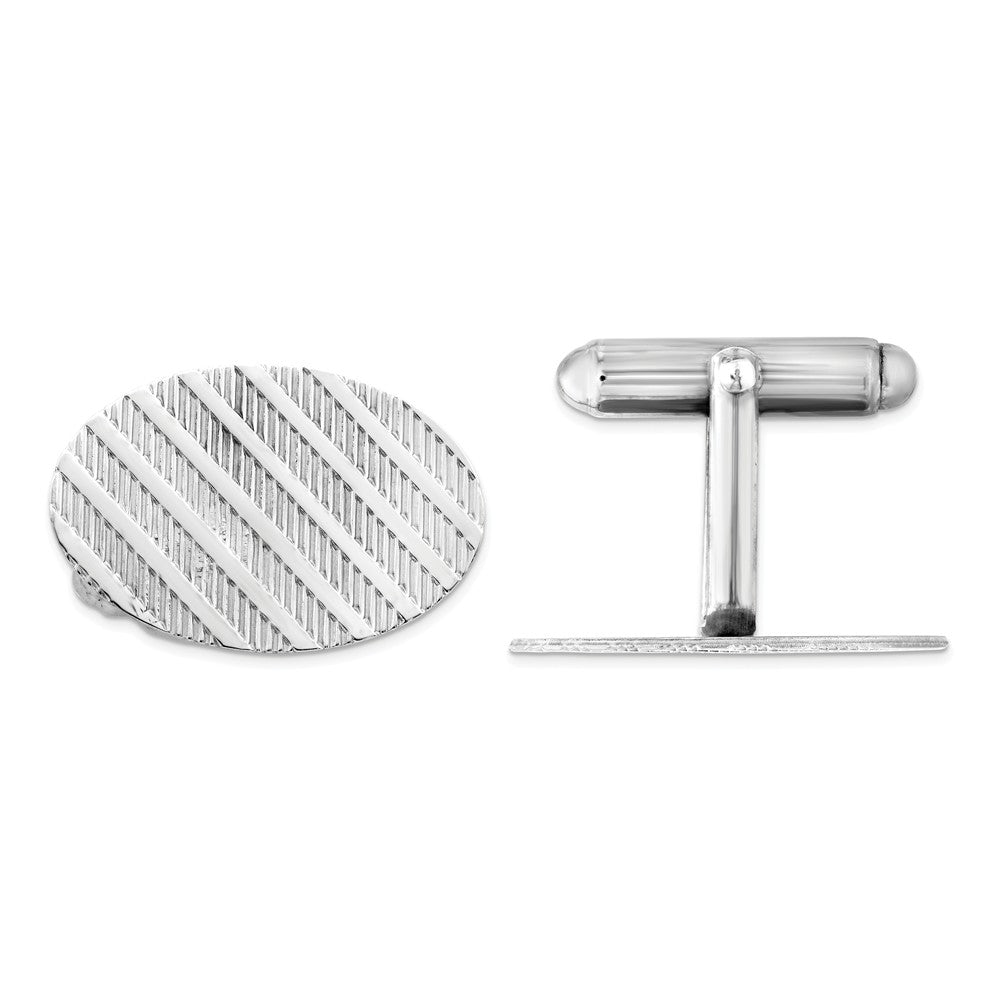 Occasion Gallery, Men's Accessories, 925 Sterling Silver Rhodium-plated Cuff Links