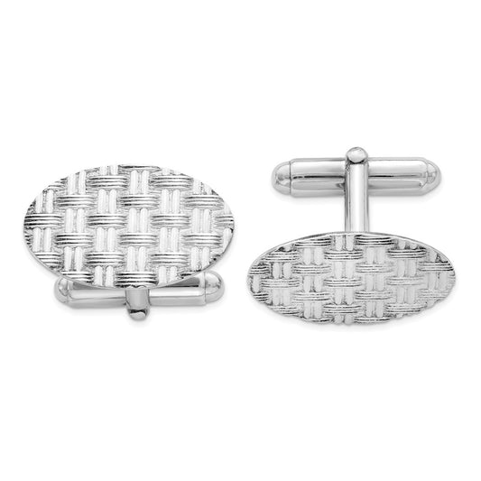 Occasion Gallery, Men's Accessories, 925 Sterling Silver Rhodium-plated Cuff Links