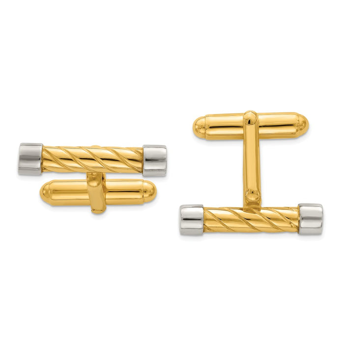 Occasion Gallery, Men's Accessories, 925 Sterling Silver & Vermeil Bar Cuff Links