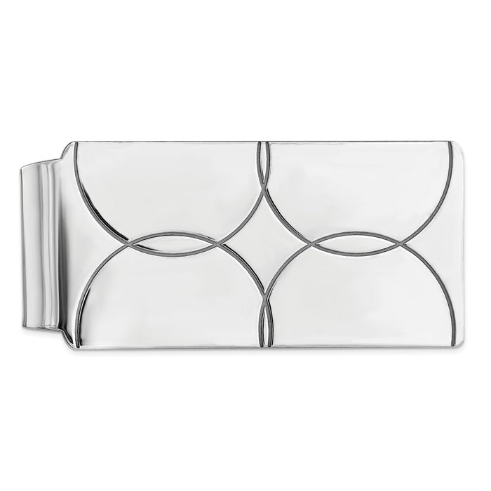 Occasion Gallery, Men's Accessories, 925 Sterling Silver Rhodium-plated Money Clip