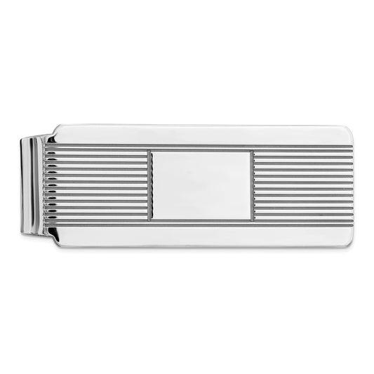 Occasion Gallery, Men's Accessories, 925 Sterling Silver Rhodium-plated Money Clip