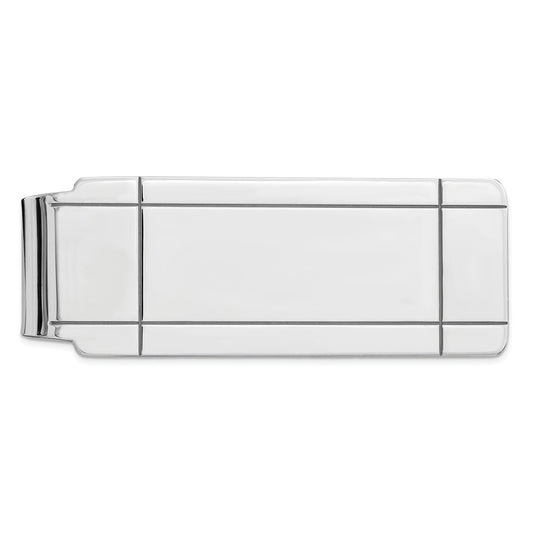 Occasion Gallery, Men's Accessories, 925 Sterling Silver Rhodium-plated Money Clip