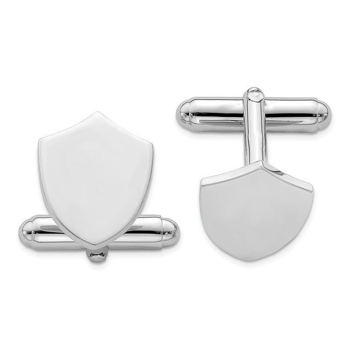 Occasion Gallery, Men's Accessories, 925 Sterling Silver Rhodium-plated and Cuff Links