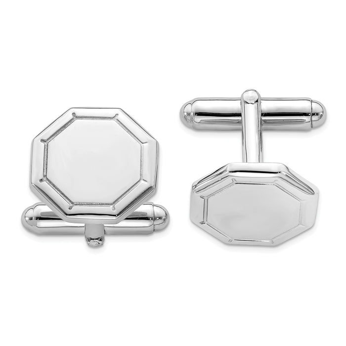 Occasion Gallery, Men's Accessories, 925 Sterling Silver Rhodium-plated and Cuff Links