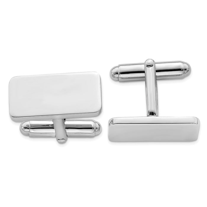 Occasion Gallery, Men's Accessories, 925 Sterling Silver Rhodium-plated Cuff Links