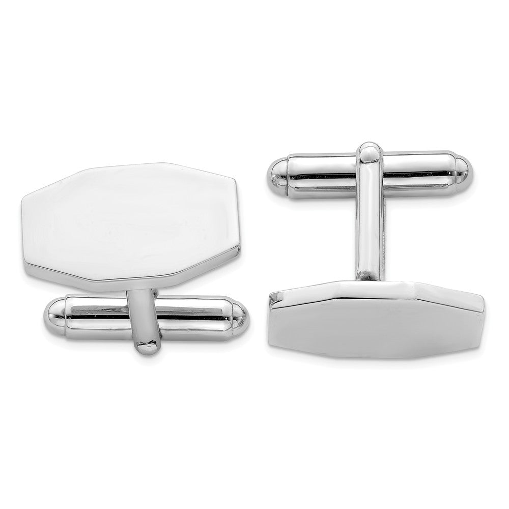 Occasion Gallery, Men's Accessories, 925 Sterling Silver Rhodium-plated Cuff Links